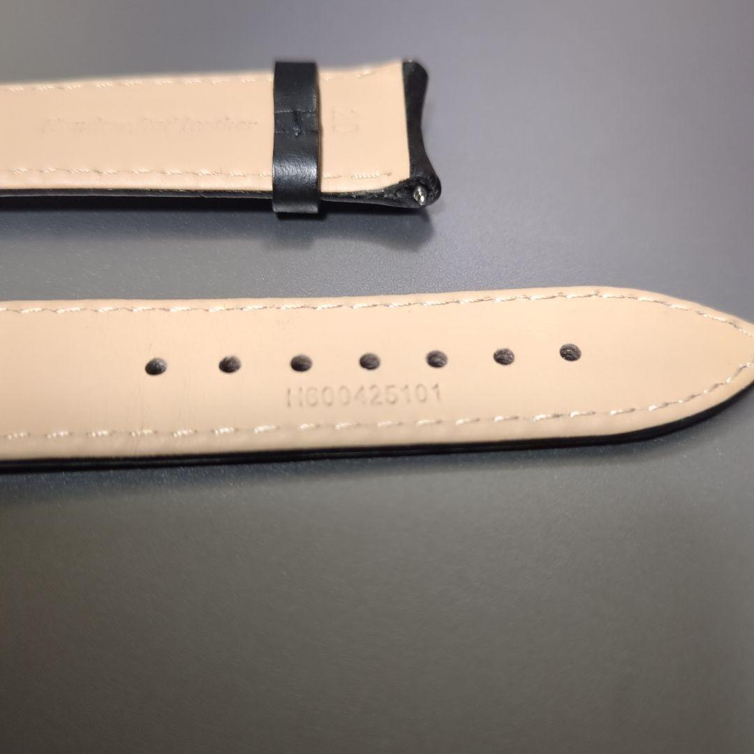 【新品】HAMILTON ブラック クロコ レザーベルト H600425101