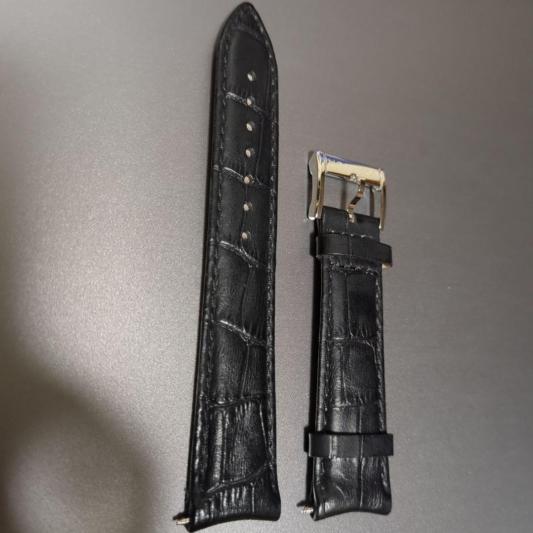 【新品】HAMILTON ブラック クロコ レザーベルト H600425101