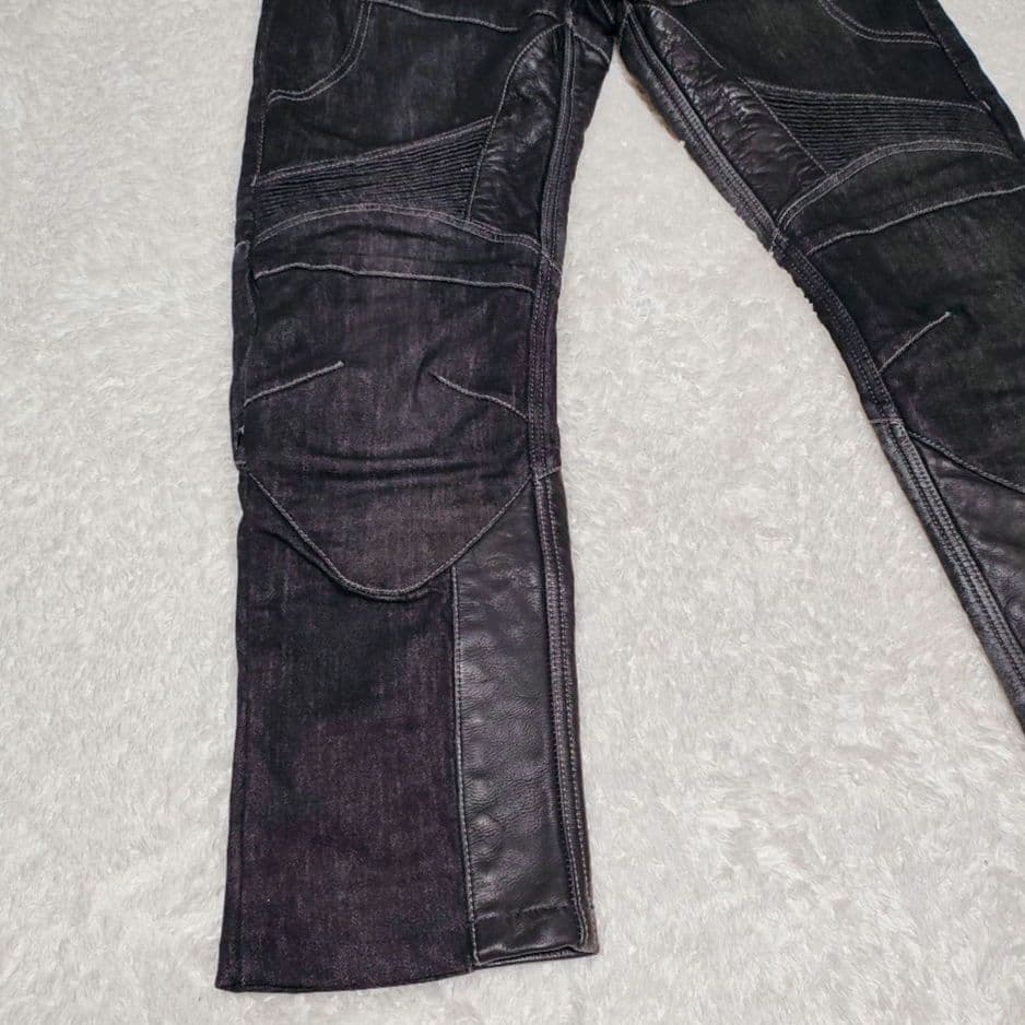 DEGNER 牛革ヒートガード付 バイカーデニム