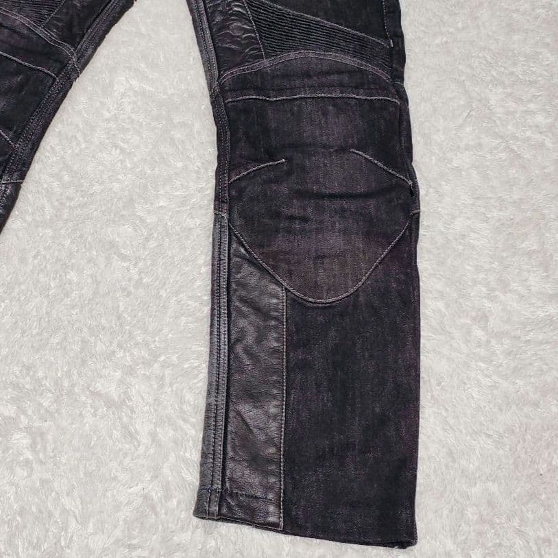 DEGNER 牛革ヒートガード付 バイカーデニム