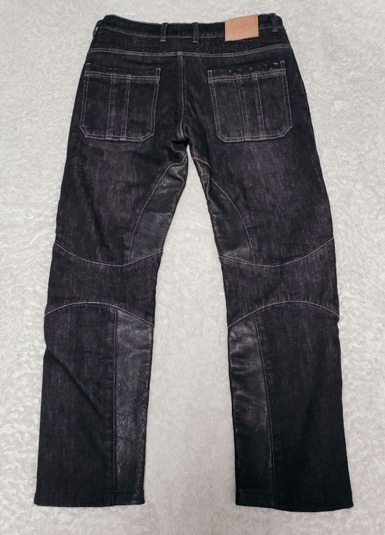 DEGNER 牛革ヒートガード付 バイカーデニム