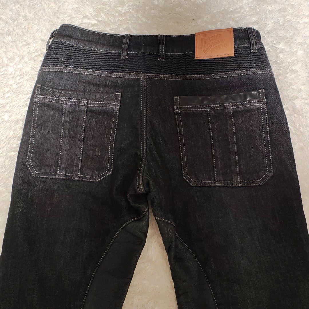 DEGNER 牛革ヒートガード付 バイカーデニム