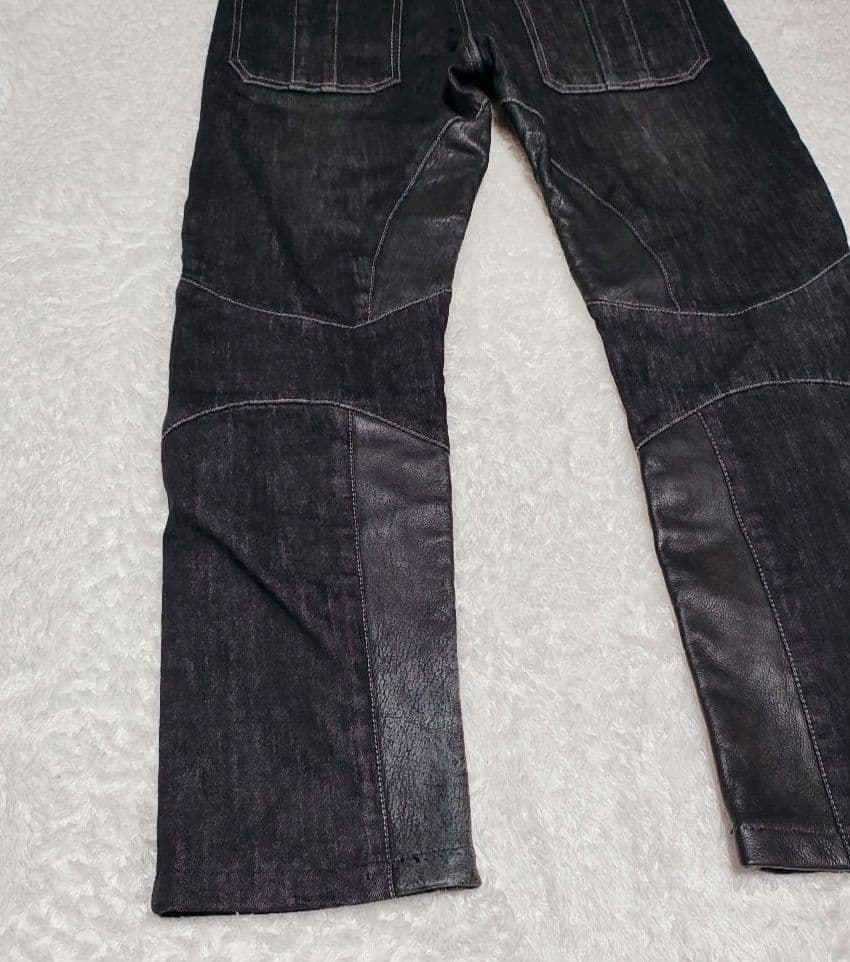 DEGNER 牛革ヒートガード付 バイカーデニム