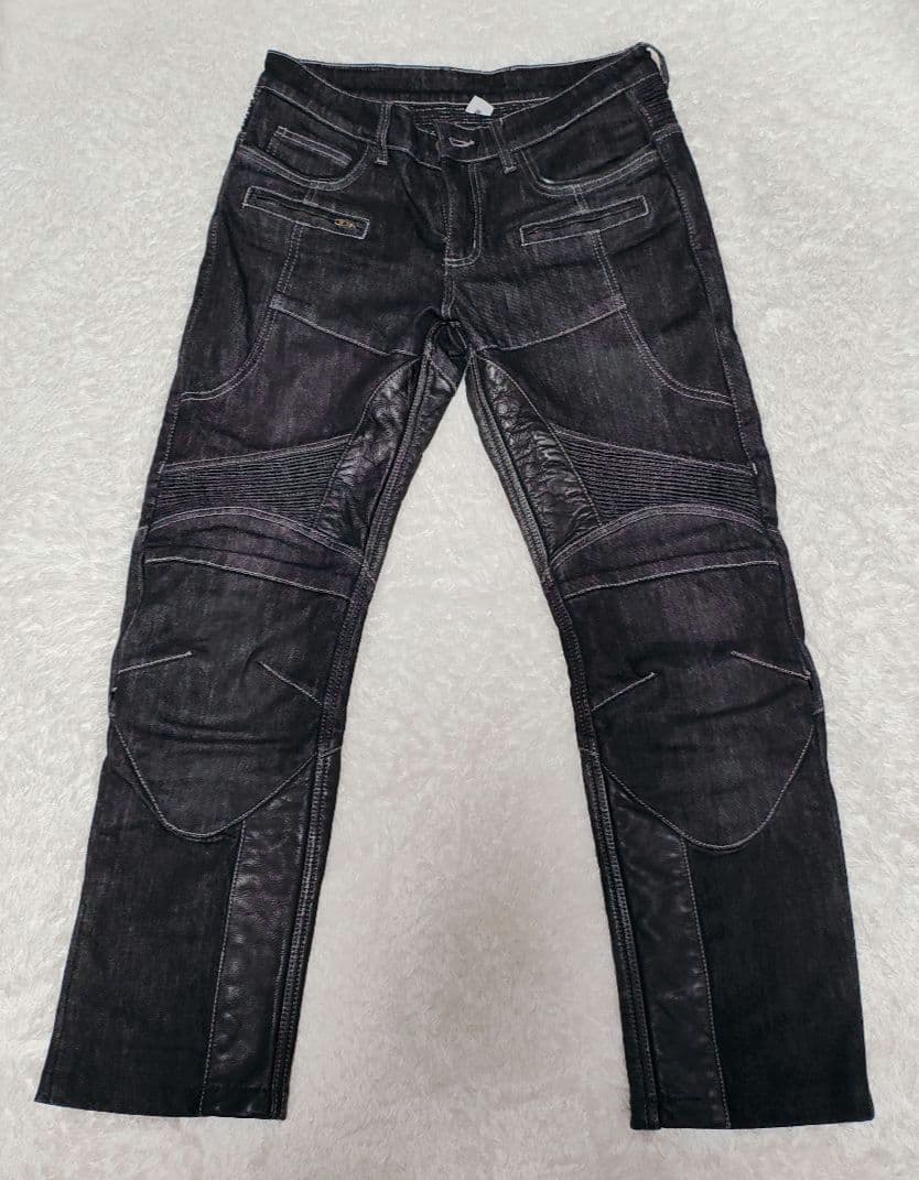 DEGNER 牛革ヒートガード付 バイカーデニム