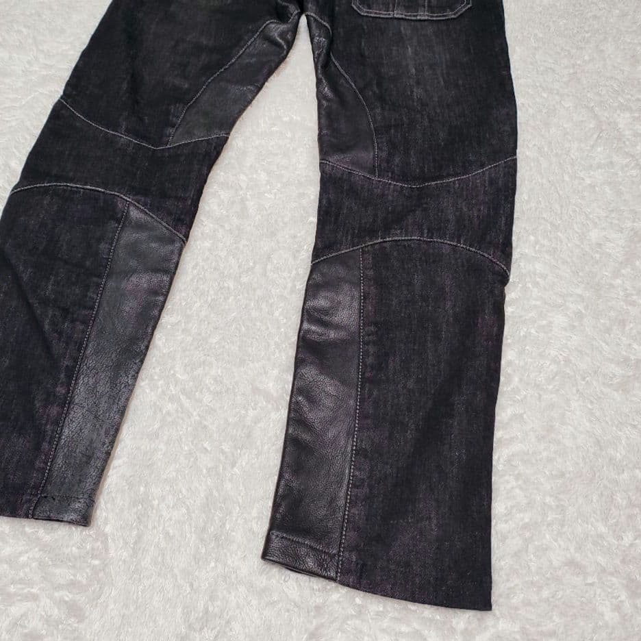 DEGNER 牛革ヒートガード付 バイカーデニム