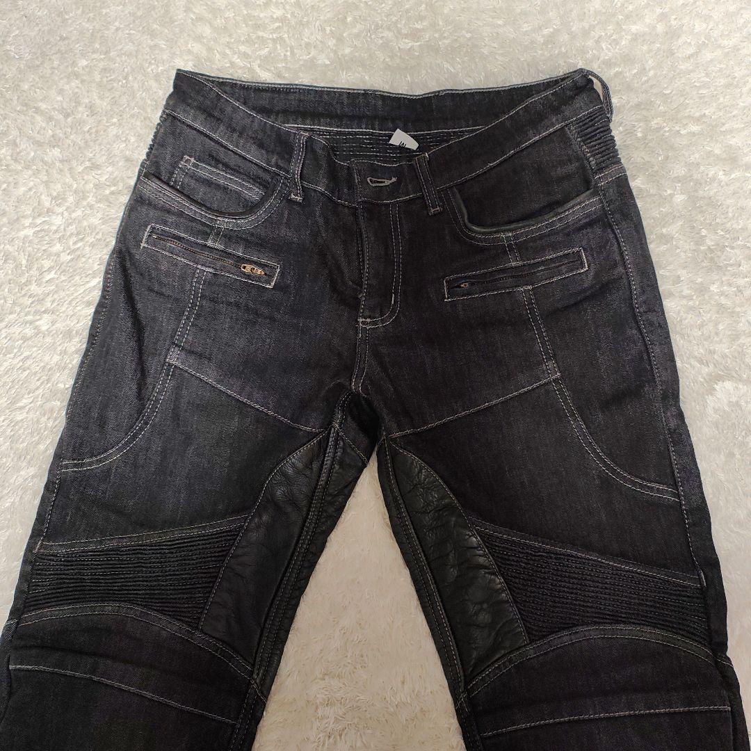 DEGNER 牛革ヒートガード付 バイカーデニム