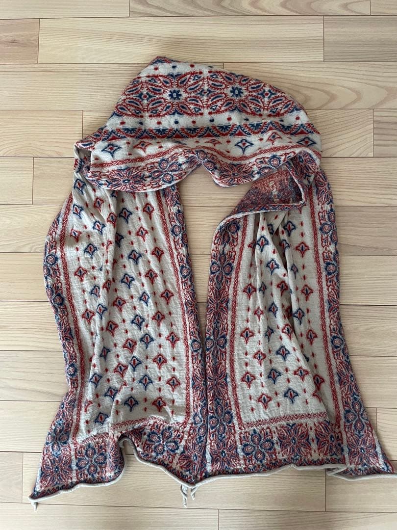 キャピタル　バンダナ柄　ストール　ホワイト