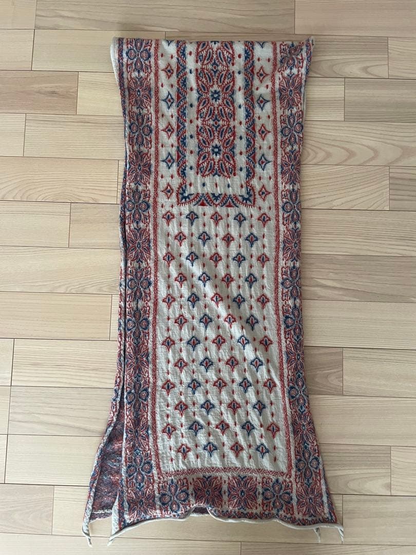 キャピタル　バンダナ柄　ストール　ホワイト