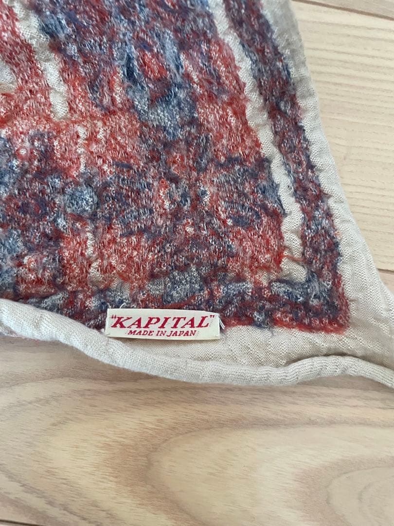 キャピタル　バンダナ柄　ストール　ホワイト