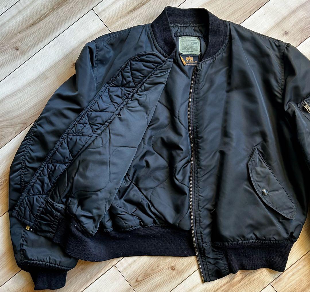 Vintage 90’s Alpha MA-1 黒レアXLサイズ USA製