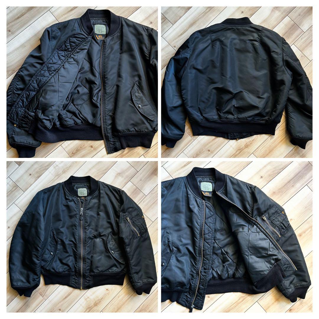 Vintage 90’s Alpha MA-1 黒レアXLサイズ USA製