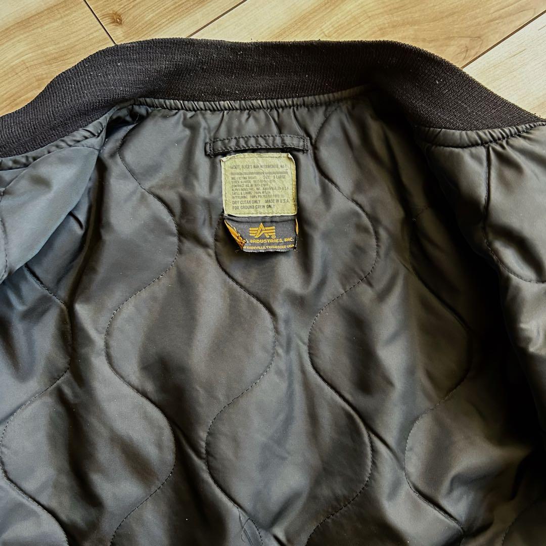 Vintage 90’s Alpha MA-1 黒レアXLサイズ USA製