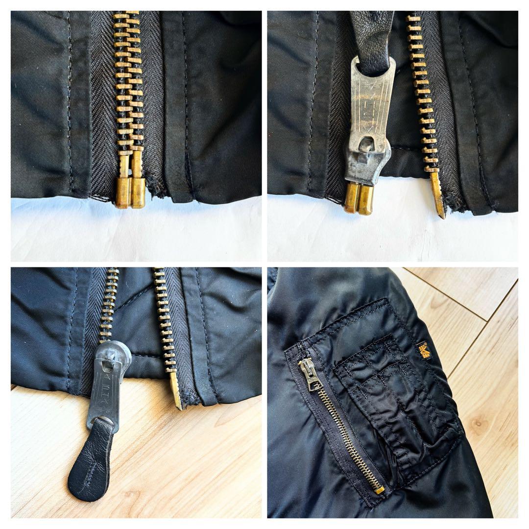 Vintage 90’s Alpha MA-1 黒レアXLサイズ USA製