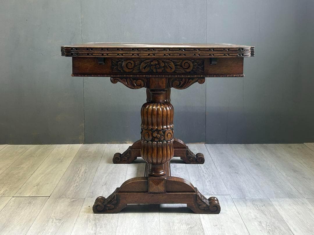 イギリス　アンティーク　ロイズアンティークス　ドローリーフテーブル　IRK