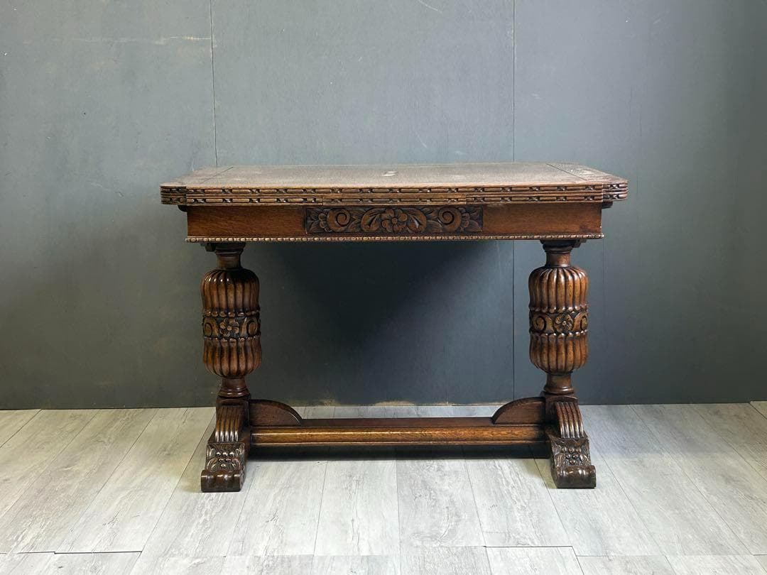 イギリス　アンティーク　ロイズアンティークス　ドローリーフテーブル　IRK