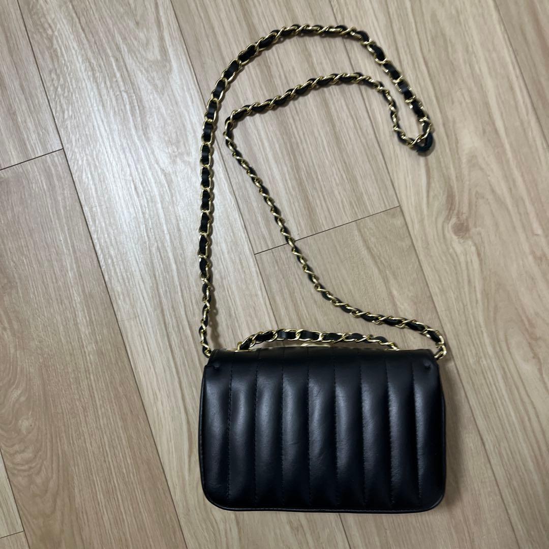 【未使用/イタリア製】AULENTTI キルティング 牛革レザー チェーンバッグ