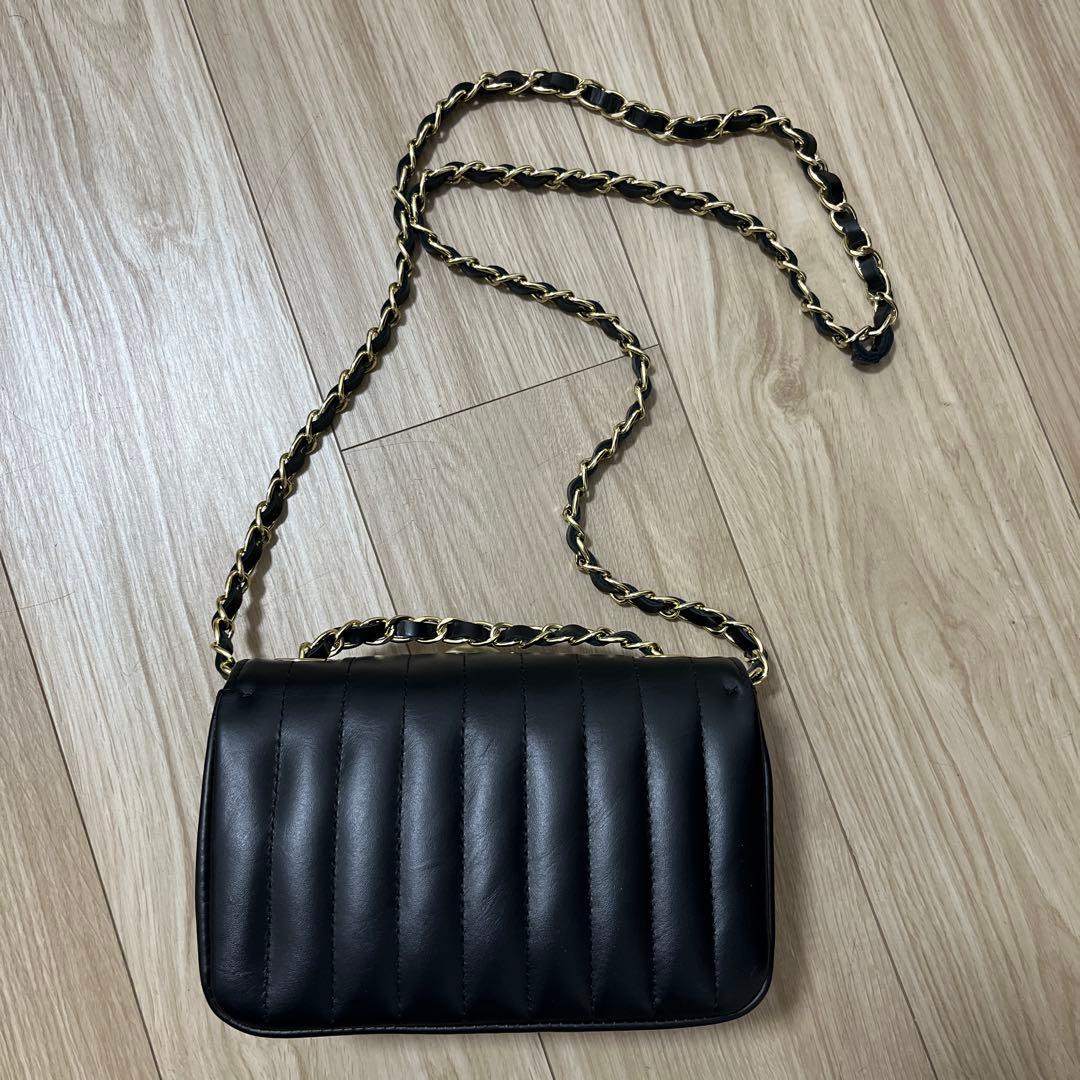 【未使用/イタリア製】AULENTTI キルティング 牛革レザー チェーンバッグ