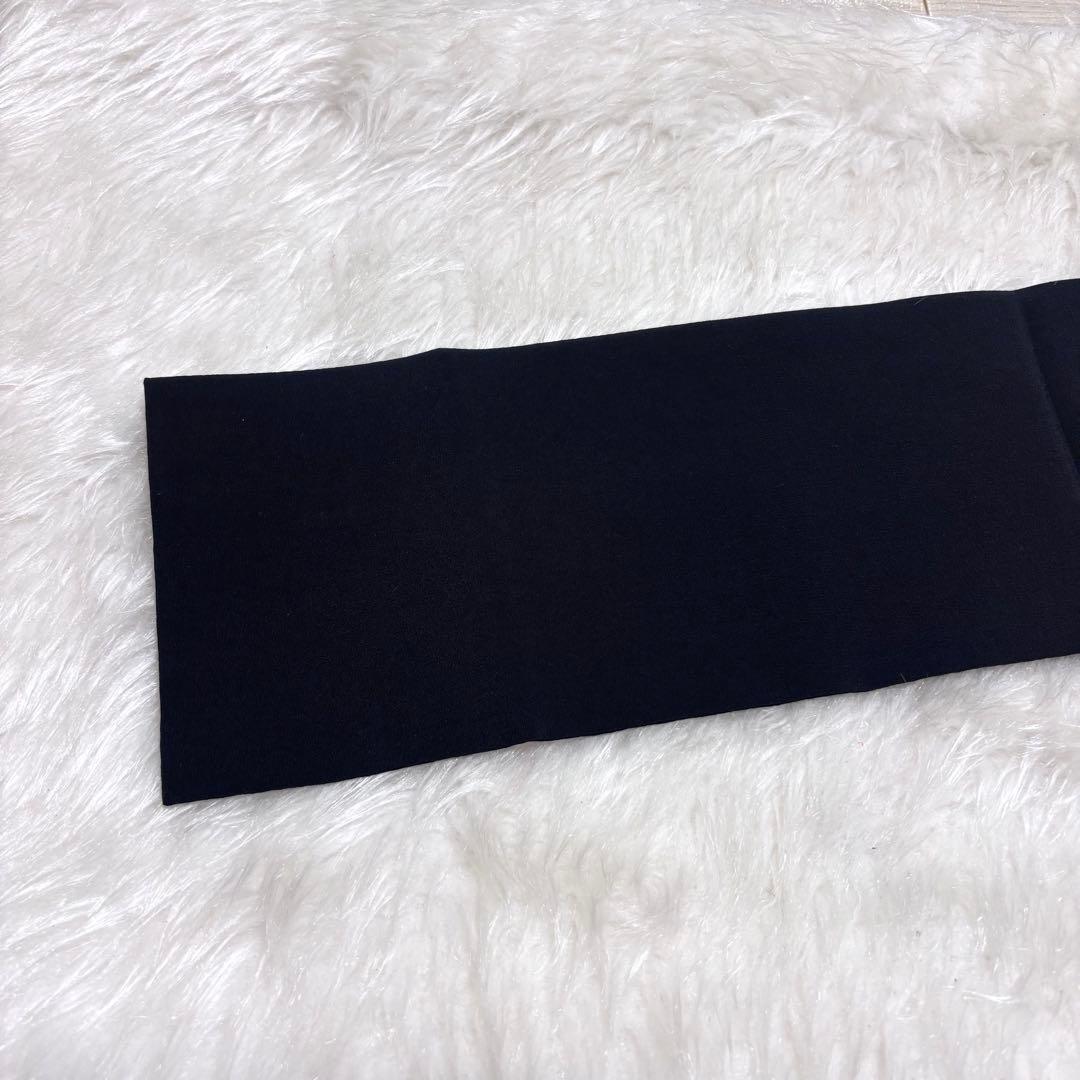 ✨ 【美品】九寸名古屋帯 モダン 鏡裏 お太鼓柄 黒地 帯 和装 和服 436