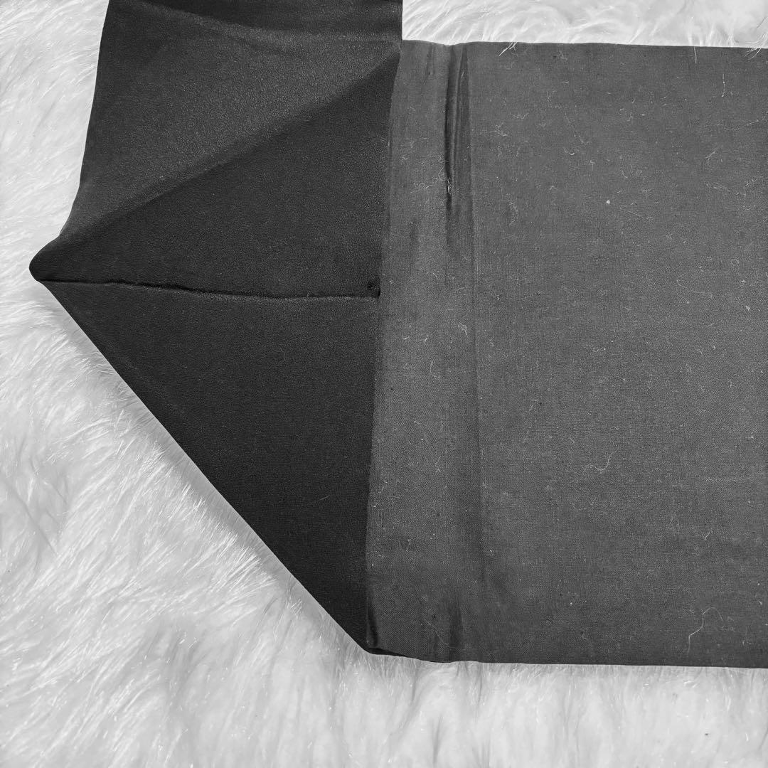 ✨ 【美品】九寸名古屋帯 モダン 鏡裏 お太鼓柄 黒地 帯 和装 和服 436