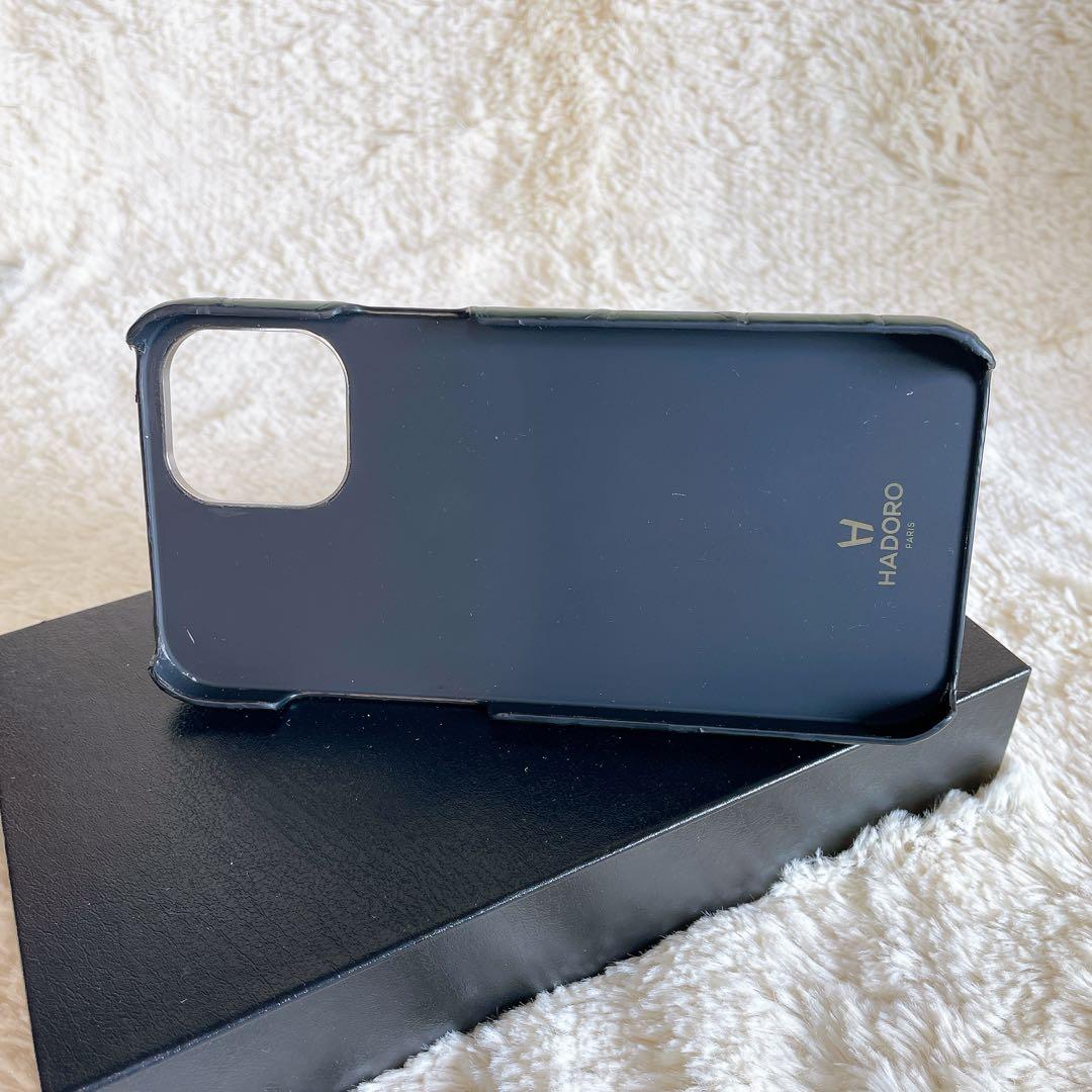 iphone12promax HADORO クロコ アリゲータ　ケース グリーン