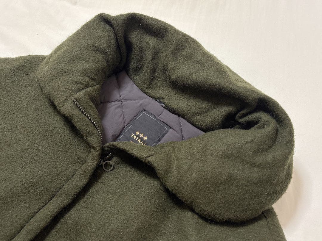 2/14終◆高級大きいサイズ【TATRAS】04 ウール モヘヤ ポンチョダウン