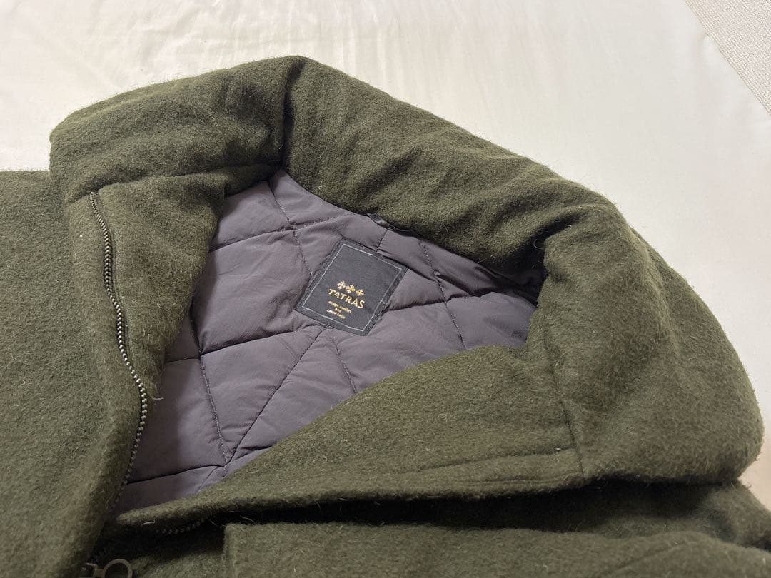 2/14終◆高級大きいサイズ【TATRAS】04 ウール モヘヤ ポンチョダウン