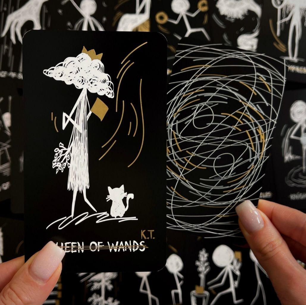 新品　漆黒の金箔エッジ 怖くて優しいタロットカード 全78枚 ブラックナイト