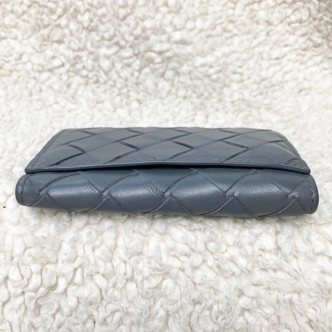美品BOTTEGA VENETA 6連キーケース マキシイントレチャート グレー