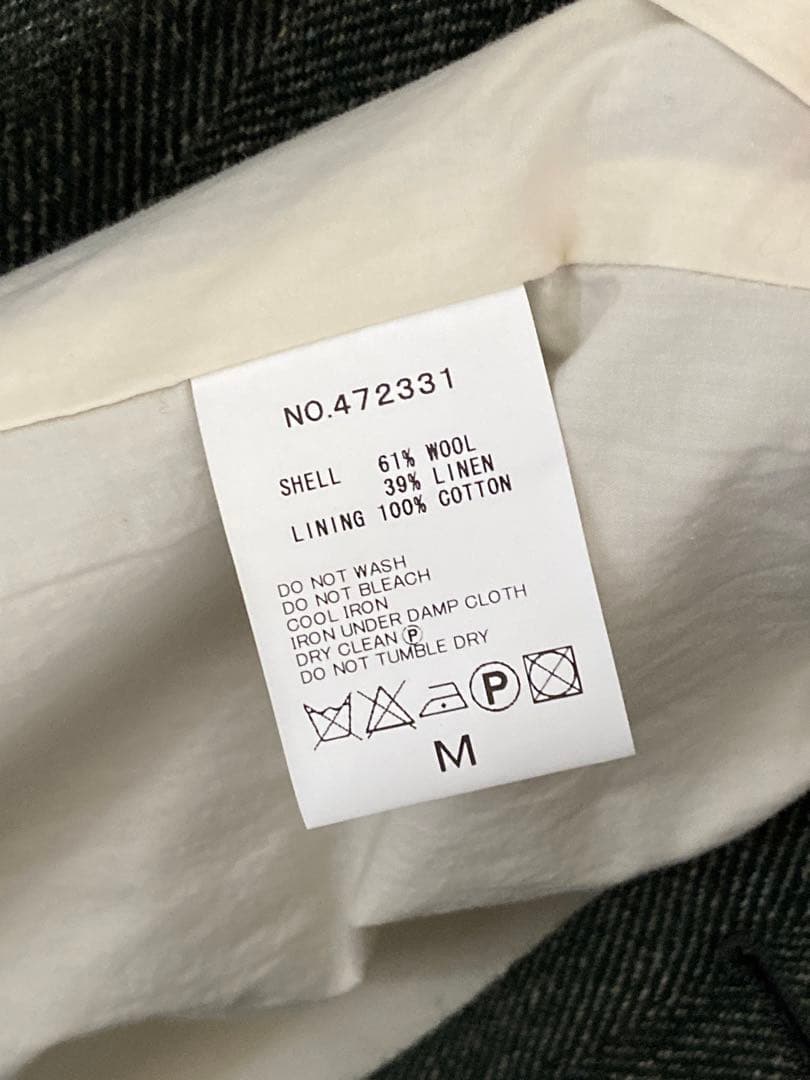 HAVERSACK WOOL LINEN TWEED　セットアップ