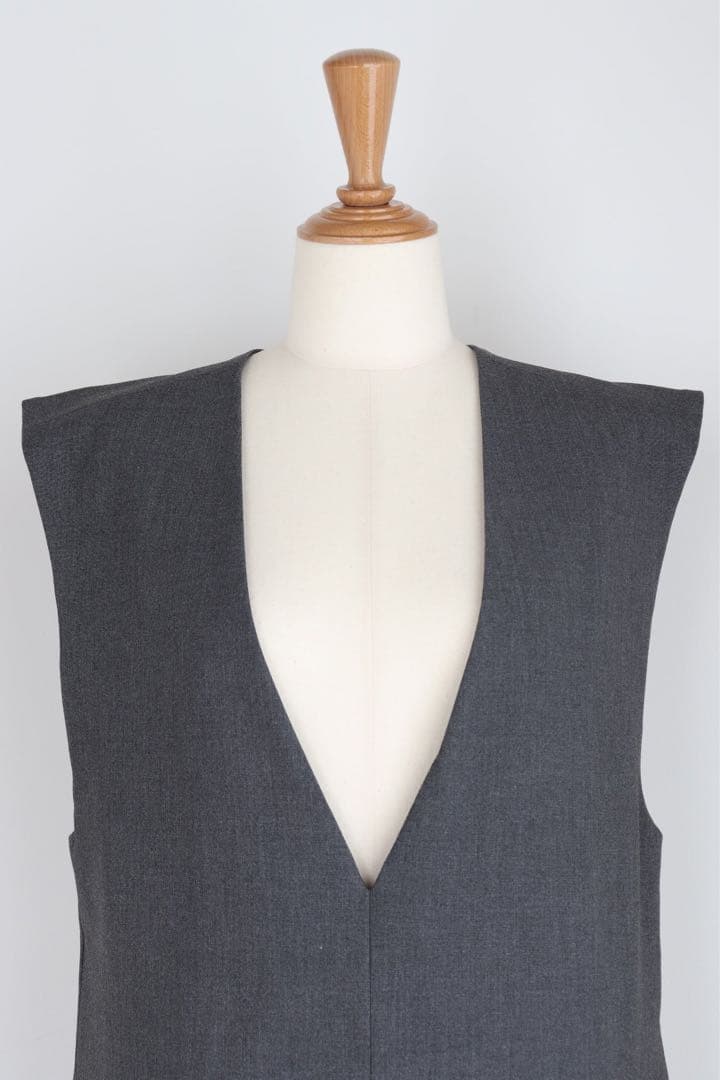 St.cecilia Vネックサロペット　グレー