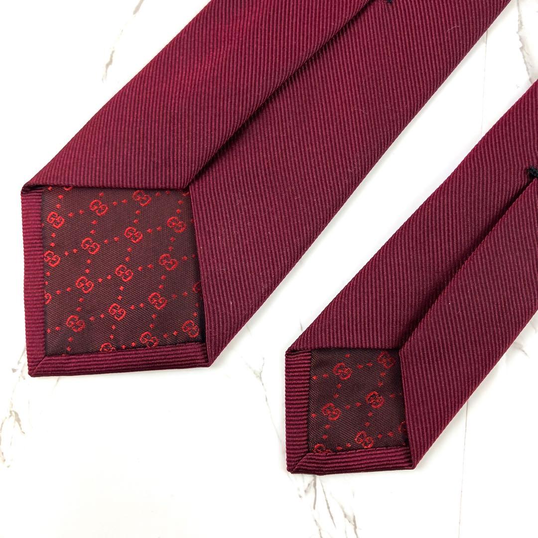 みかん　美品　グッチ　ネクタイ　エンブロイダリー　ワシ　ワンポイント　ソリ