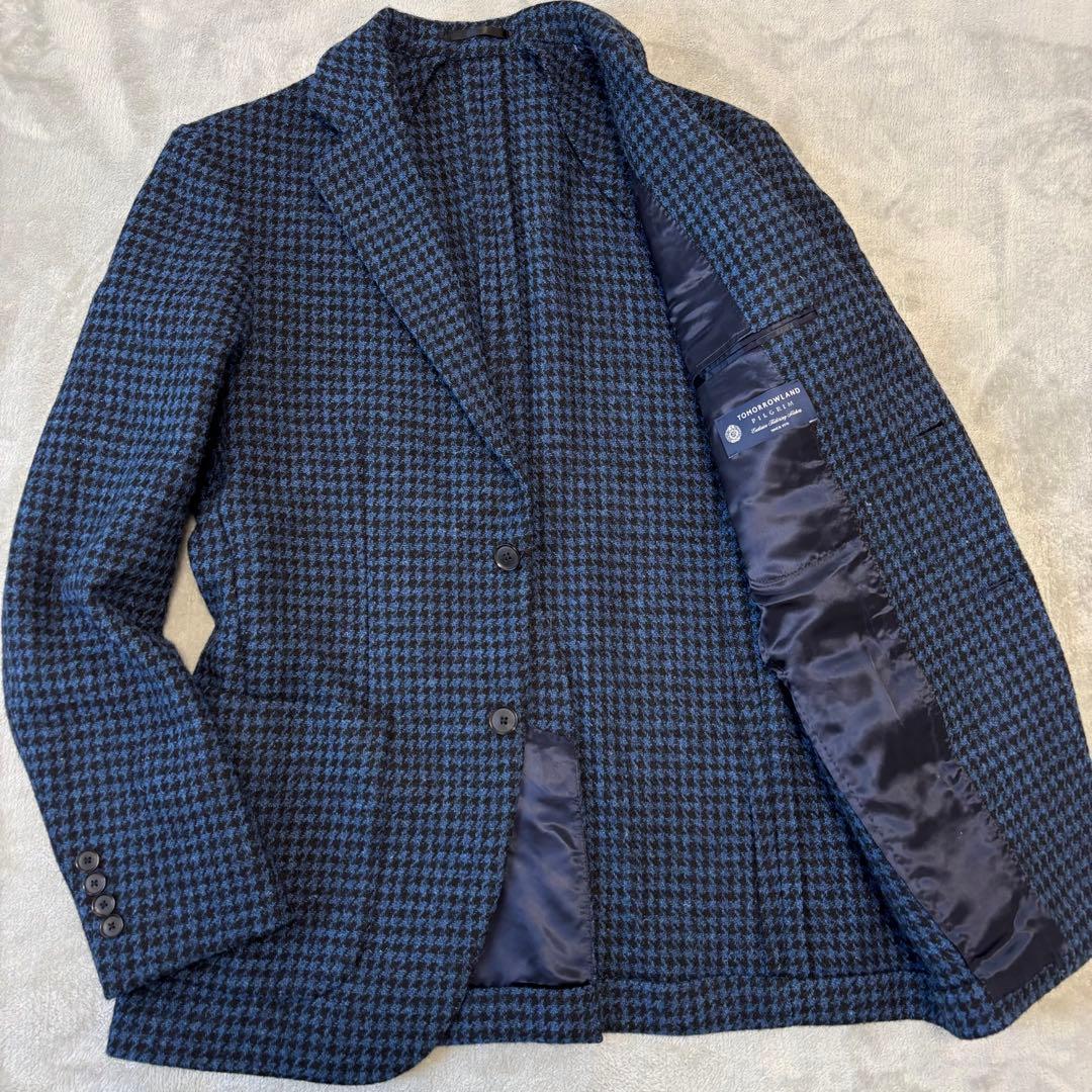 50サイズ✨トゥモローランドピルグリム×ハリスツイード 千鳥柄 テーラード