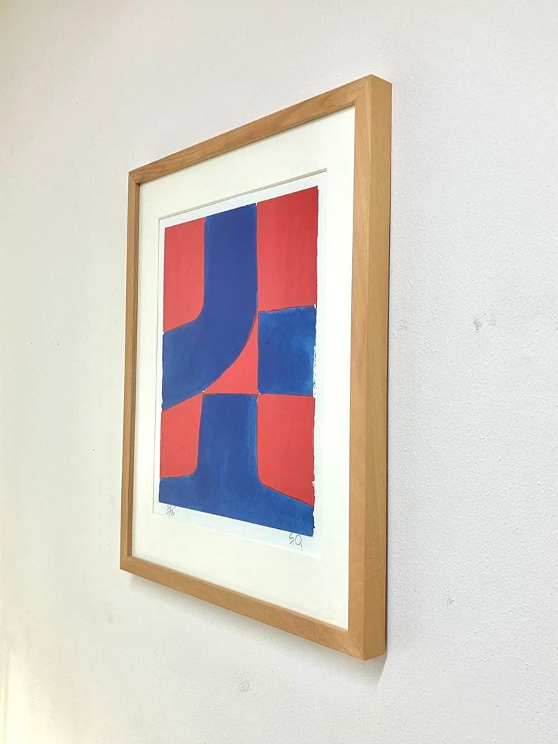 大沢昌助•版画(リトグラフ)(中)額装済