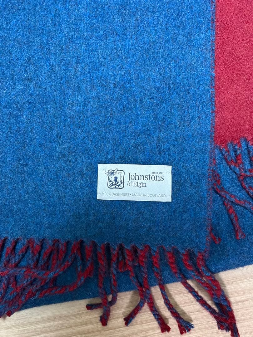 ジョンストンズ　カシミヤ100% マフラー　美品