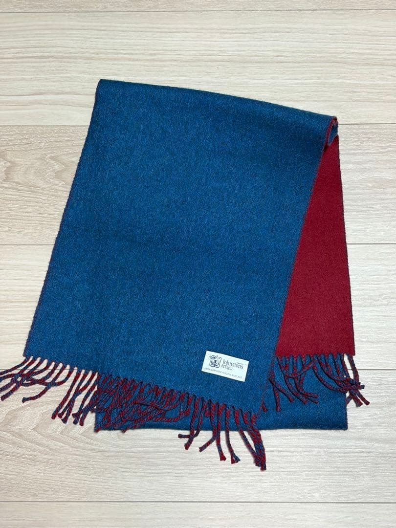 ジョンストンズ　カシミヤ100% マフラー　美品