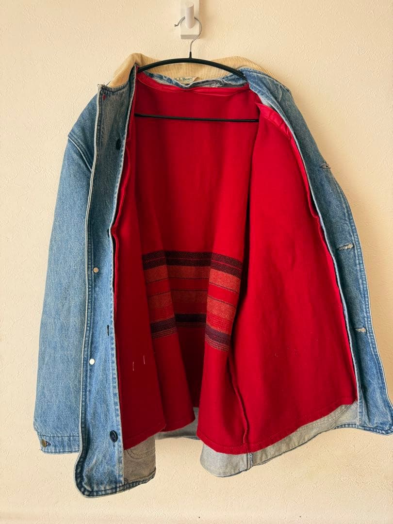 LLBean 80s デニムハンティングジャケット　USA製　ライナー付