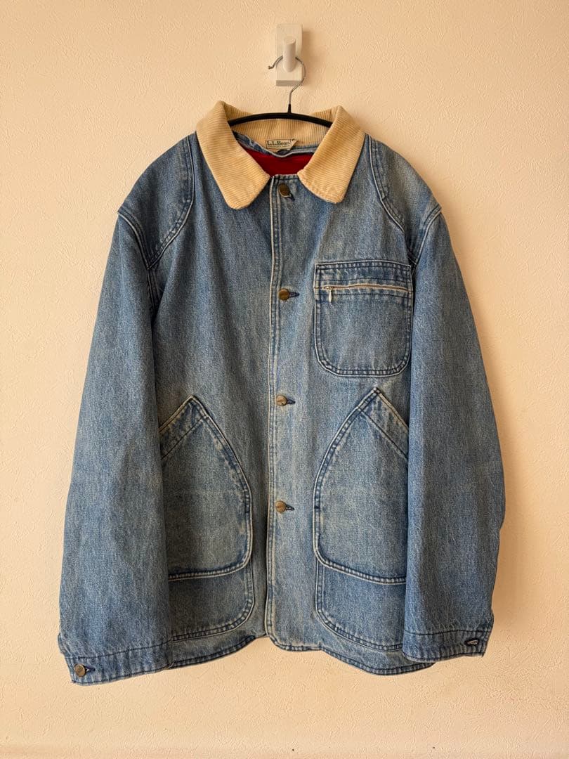 LLBean 80s デニムハンティングジャケット　USA製　ライナー付