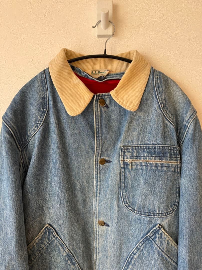 LLBean 80s デニムハンティングジャケット　USA製　ライナー付