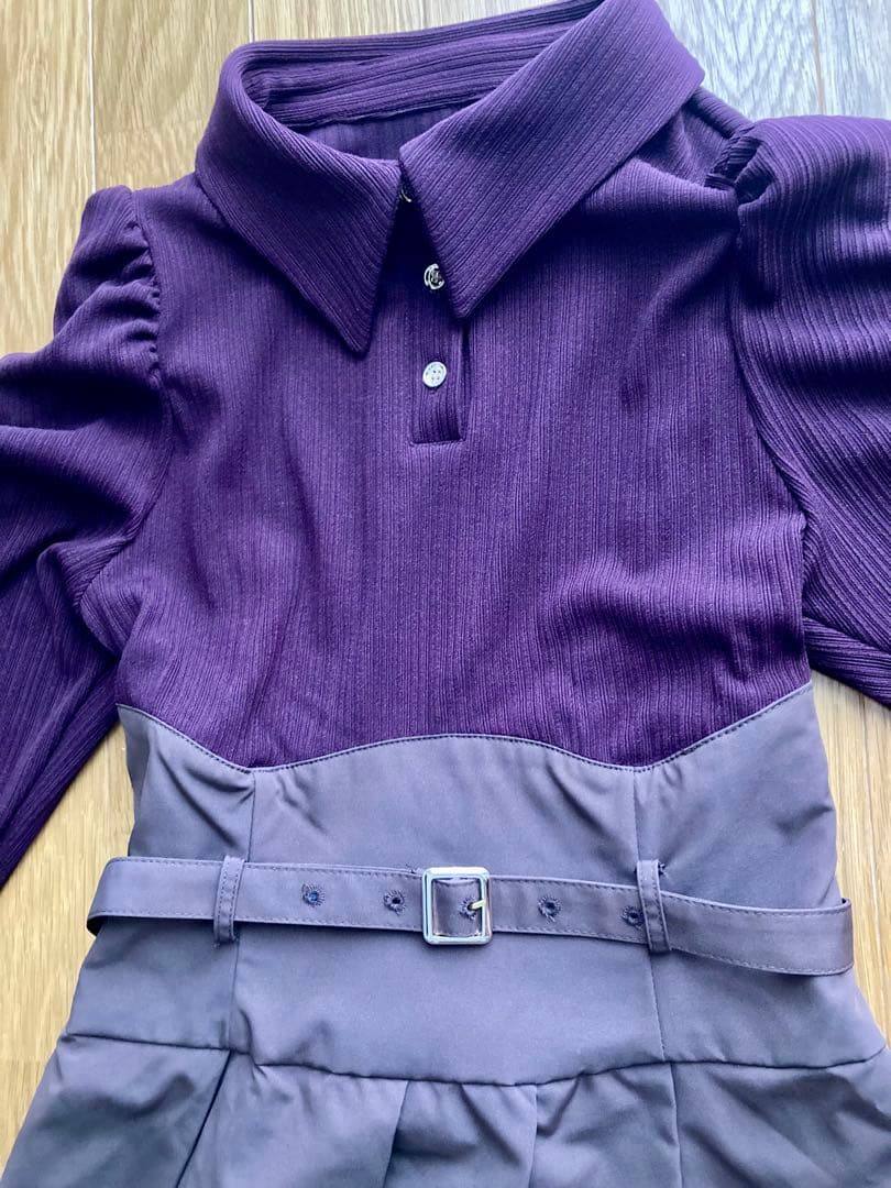 【ダズリン】 ベルト付きロングワンピース