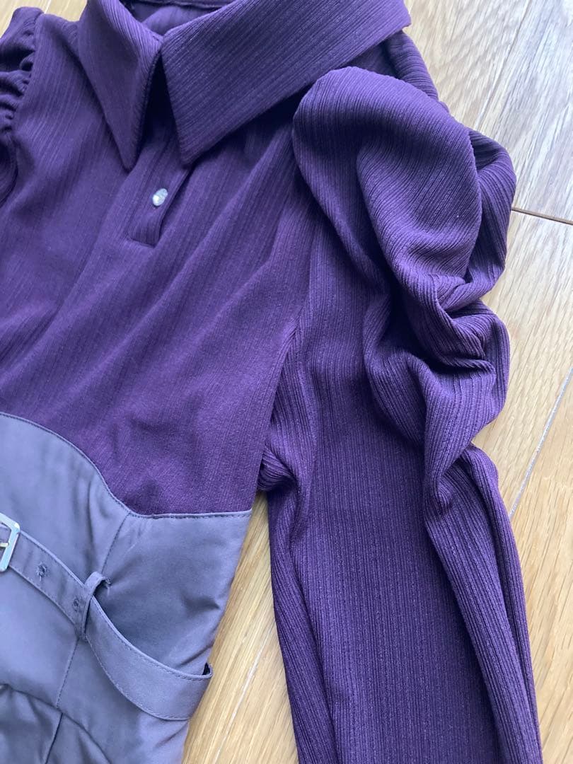 【ダズリン】 ベルト付きロングワンピース