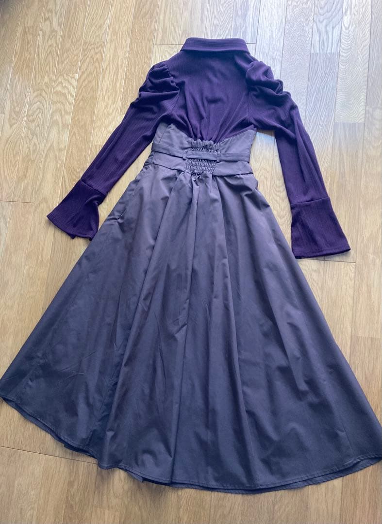 【ダズリン】 ベルト付きロングワンピース