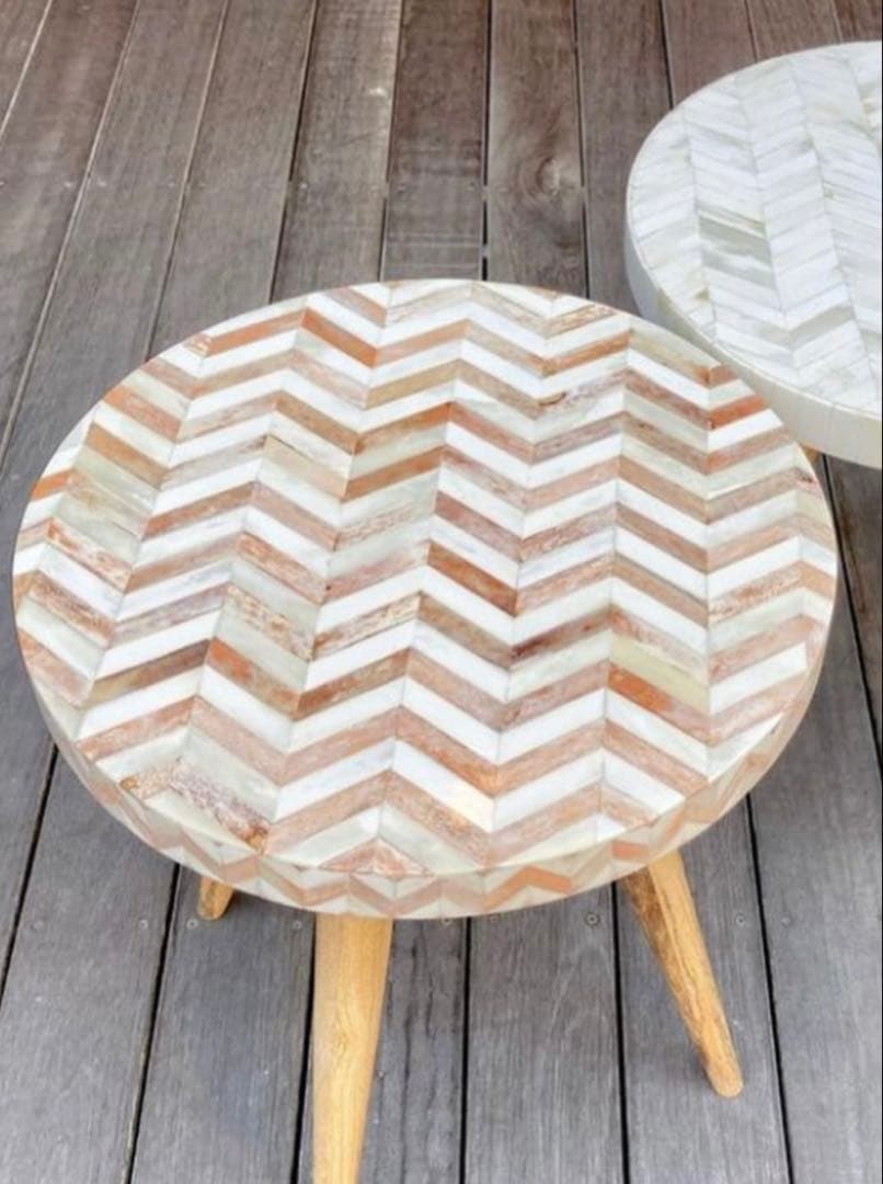 【WTW】ダブルティー ヘリンボーン サイドテーブル サイドスタンド