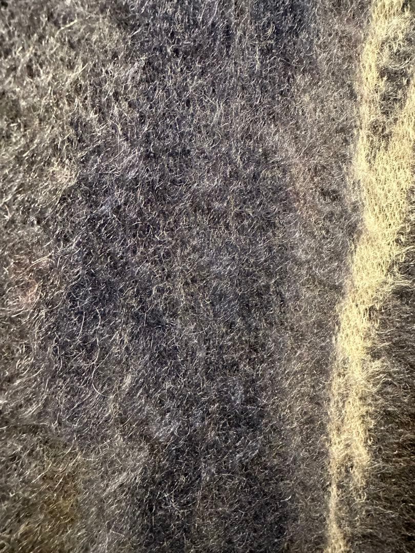 YOKE22AW_STILL JACQUARD STOLE(BLUE)タグ付