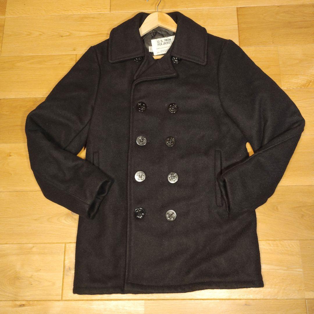 【美品】SCHOTT ショット Pコート ジャケット ブラック サイズ36