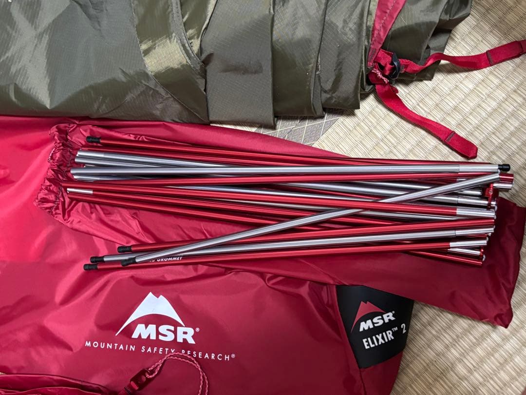 1回使用　MSR エリクサー2 テント　ヨーロッパ　モデル　グリーン