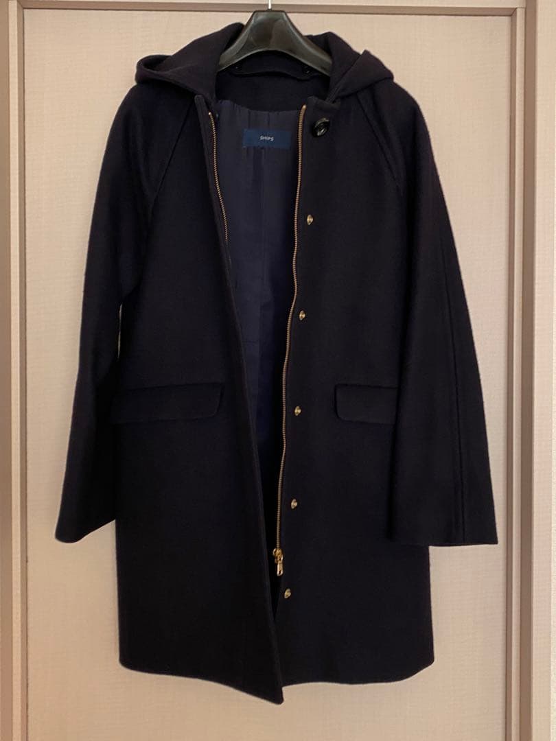 SHIPS ハミルトン 2WAYコート ネイビー 38 M