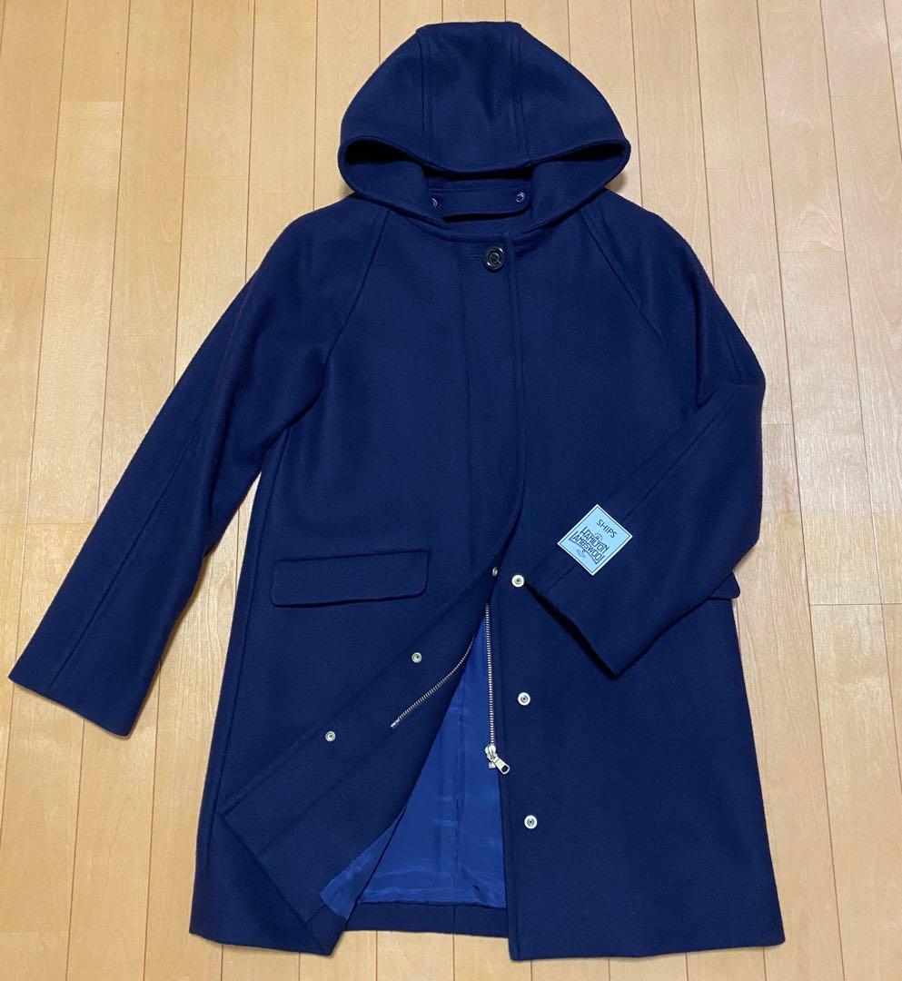 SHIPS ハミルトン 2WAYコート ネイビー 38 M