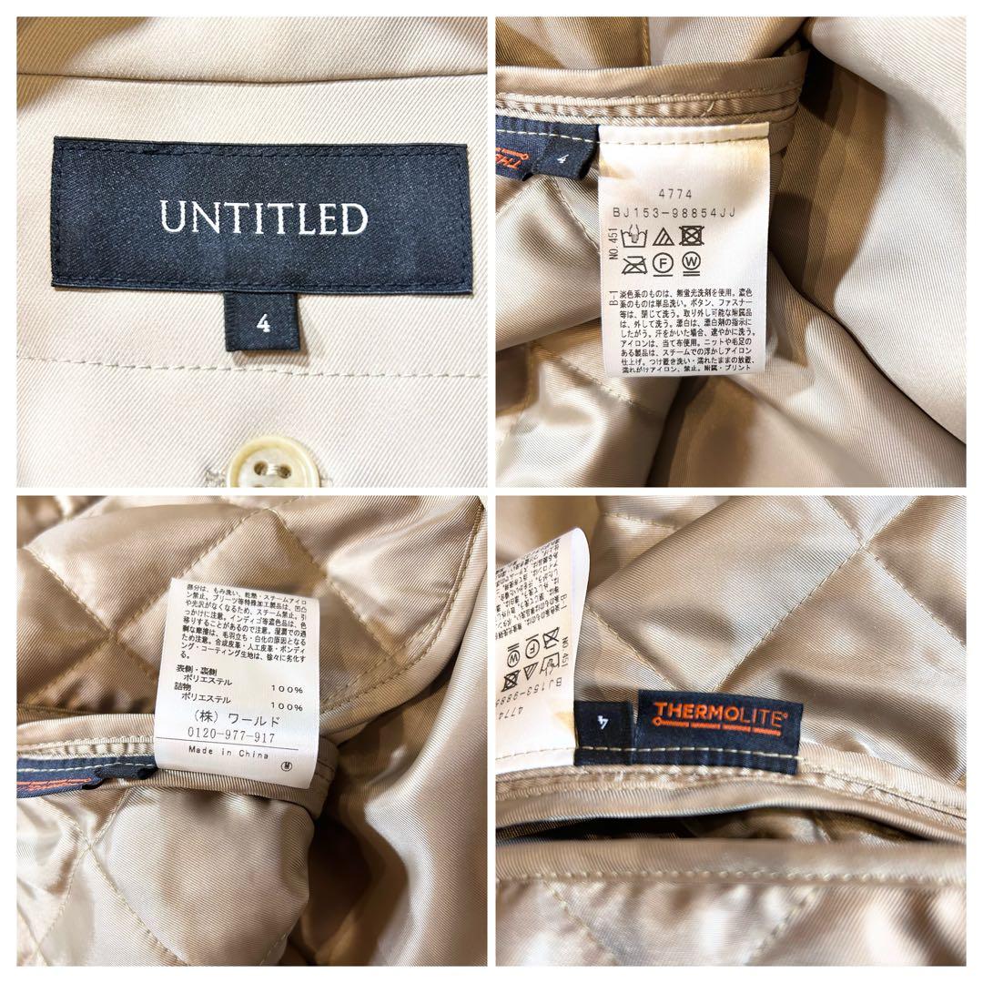 完売品 /美品✨アンタイトル 大きいサイズ 中綿ライナー付 サーモライト XL