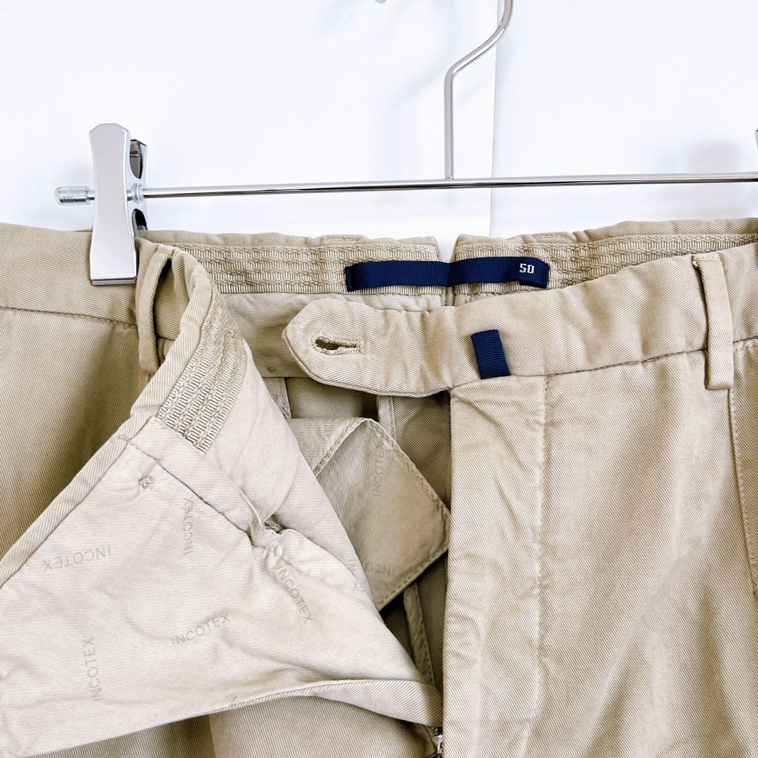 INCOTEX インコテックス カーゴパンツ ベージュ (50) サイドポケット