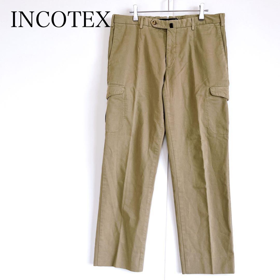 INCOTEX インコテックス カーゴパンツ ベージュ (50) サイドポケット